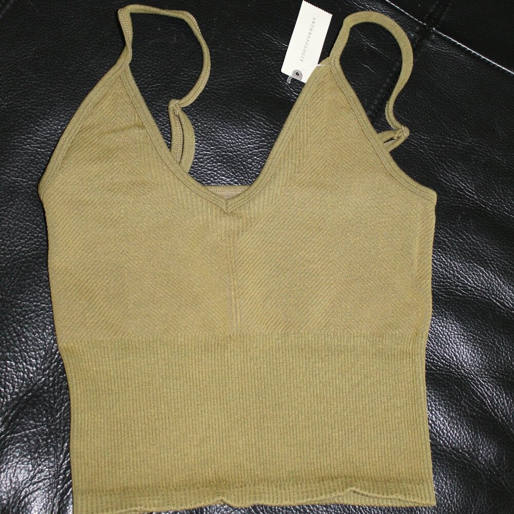 Anthropologie Tank. New with Tags. Size Small. Made in Turkey. Color: Moss.